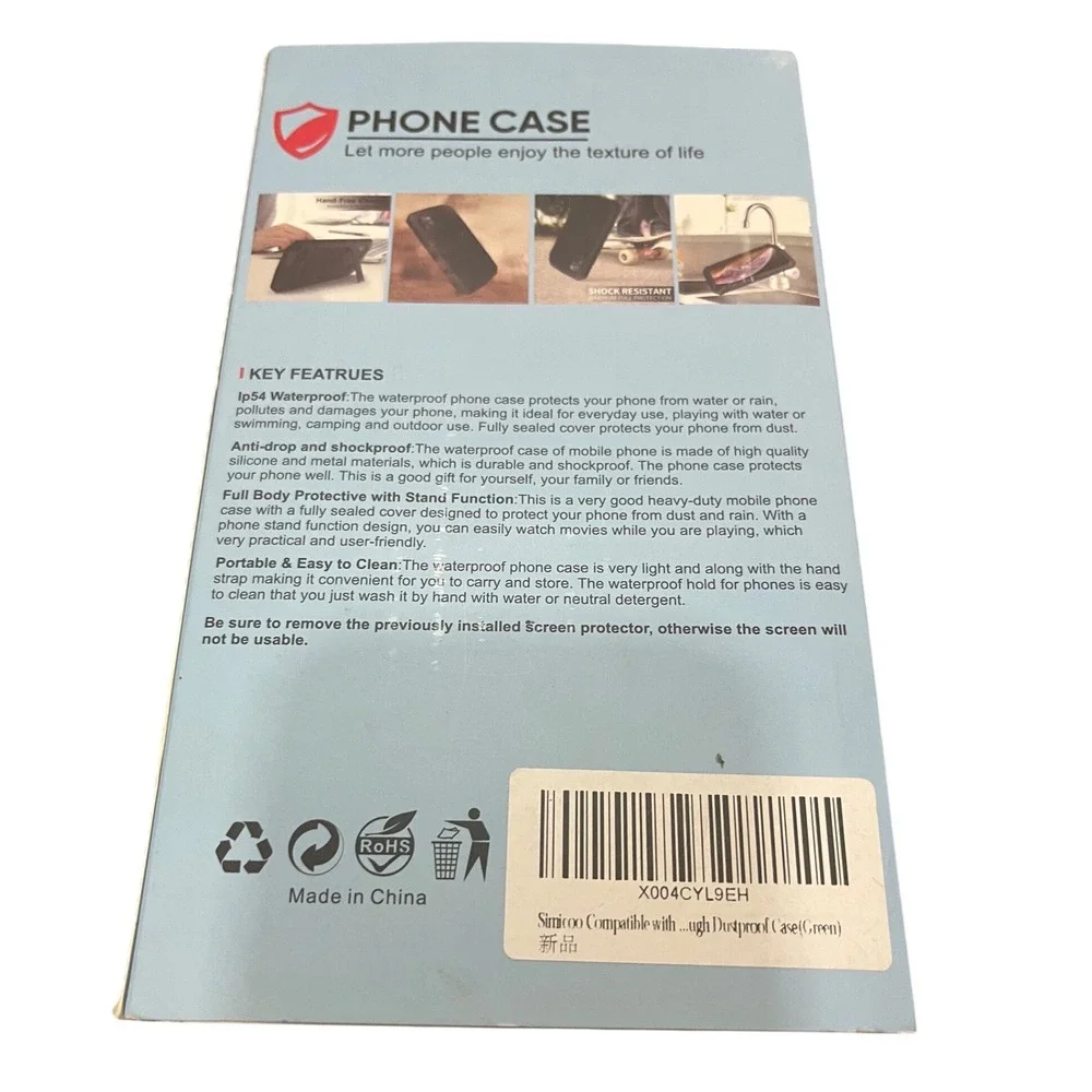 Simicoo Rugged Phone Case Unisex OS Green New Heavy Duty Shockproof Dustproof